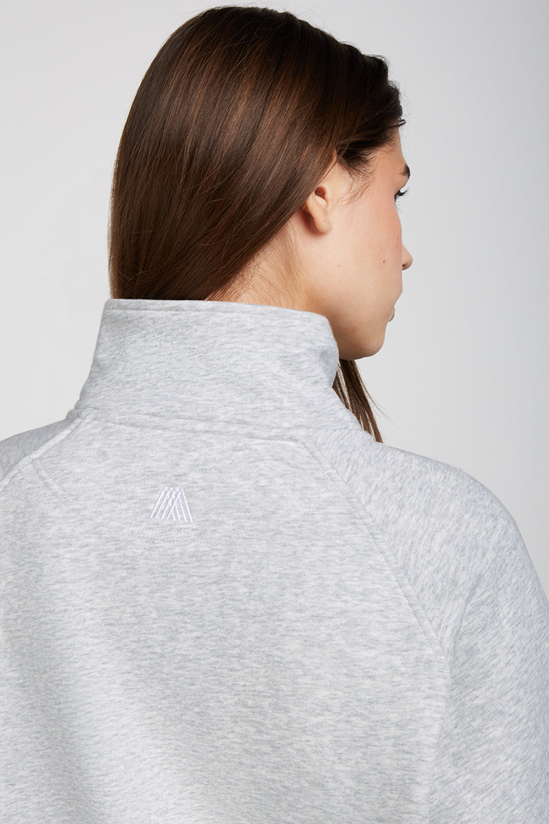 CASEY Cotton Half-Zip Grey Marl